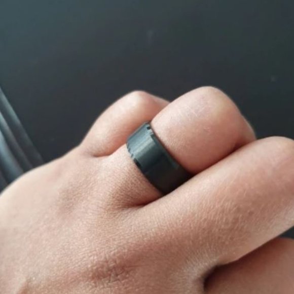 Black Stainless Steel 8mm Ring - Picture 4 of 6